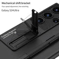 Hidden Bracket Kickstand Matte Hard with Pen Case for Samsung S24 Ultra Samsung S24 Ultra / Black - Ktusu