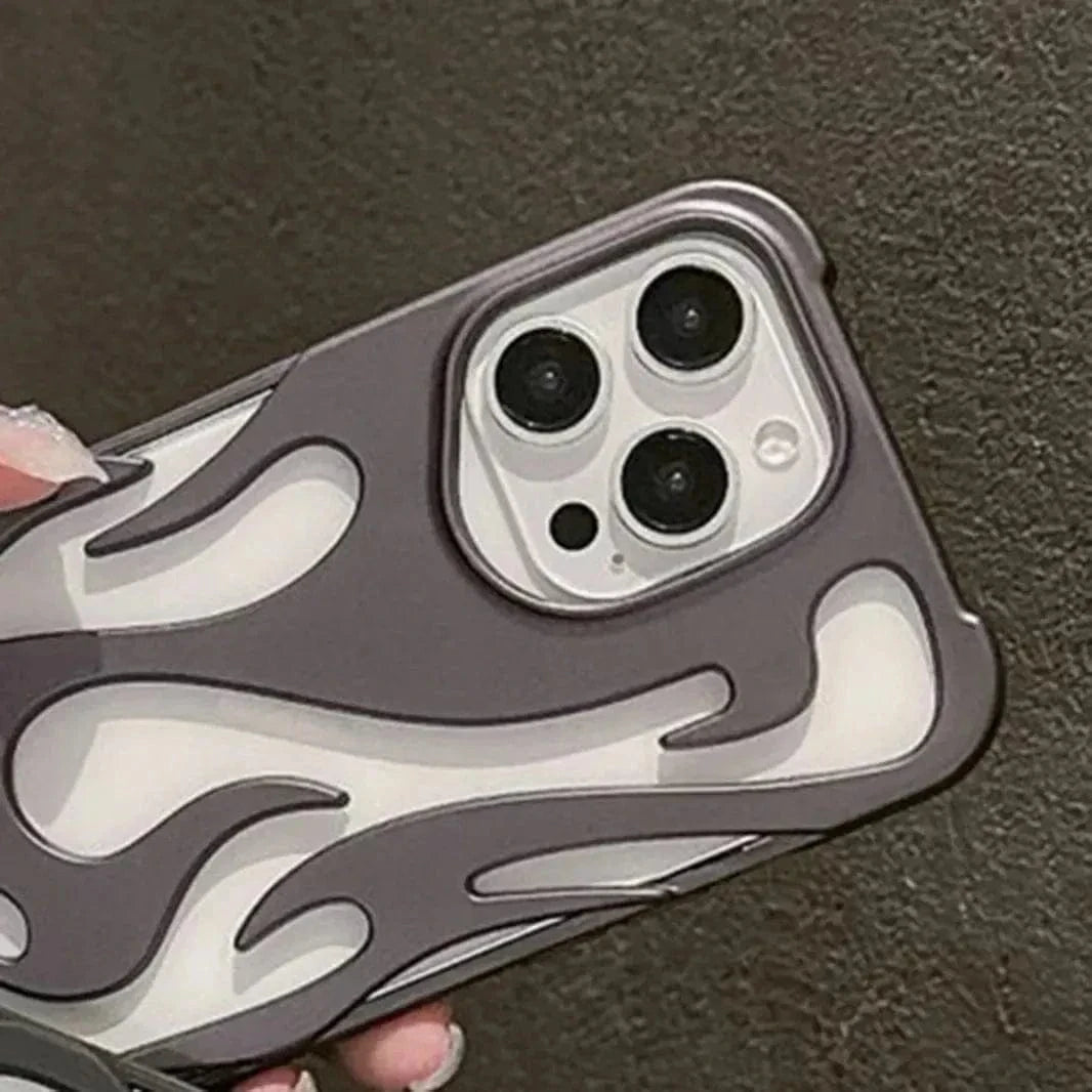 Hollow Flame Soft Case for iPhone 15 iPhone 15 / Matte / Vital Brown - Ktusu