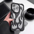 Hollow Flame Soft Case for iPhone 15 Pro iPhone 15 Pro / Matte / Black - Ktusu