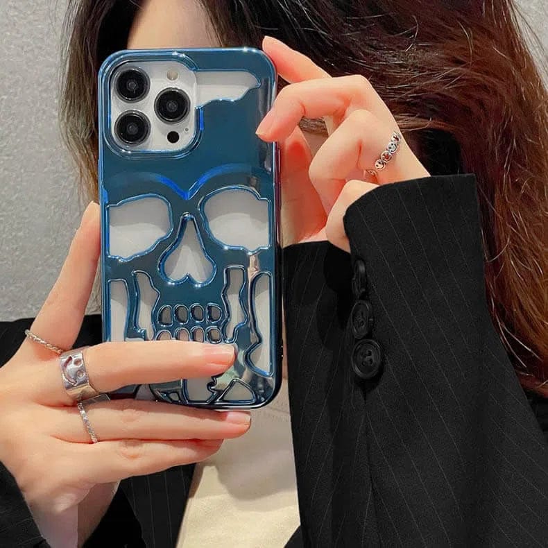 Hollow Skull Soft Case for iPhone 12 | 12 Pro iPhone 12 | 12 Pro / Black - Ktusu