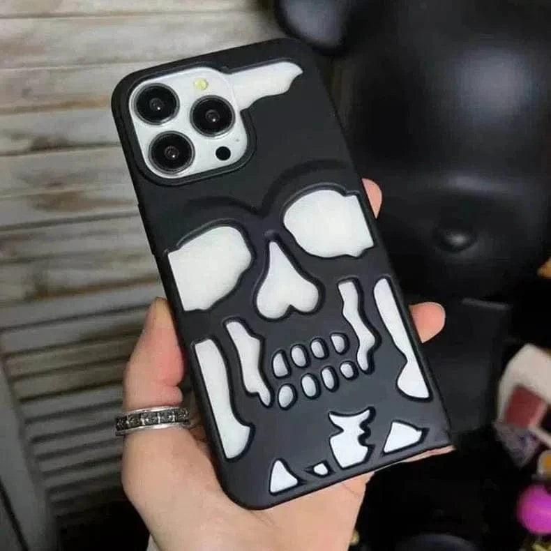 Hollow Skull Soft Case for iPhone 12 | 12 Pro iPhone 12 | 12 Pro / Black - Ktusu