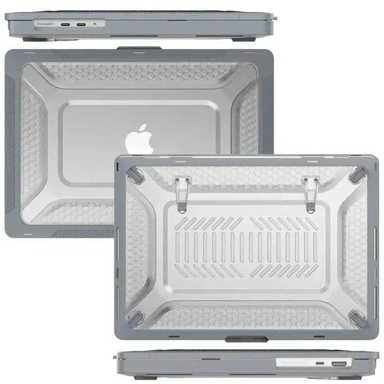 Honeycomb Kickstand TPU Bumper Hard Shell Cover for MacBook Air 13 M2 (2022) | 13 M3 (2024) (13.6-inch) - Ktusu