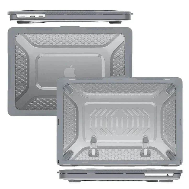 Honeycomb Kickstand TPU Bumper Hard Shell Cover for MacBook Air 13 M2 (2022) | 13 M3 (2024) (13.6-inch) - Ktusu