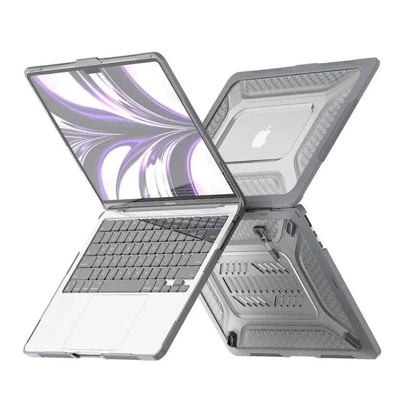 Honeycomb Kickstand TPU Bumper Hard Shell Cover for MacBook Air 13 M2 (2022) | 13 M3 (2024) (13.6-inch) - Ktusu