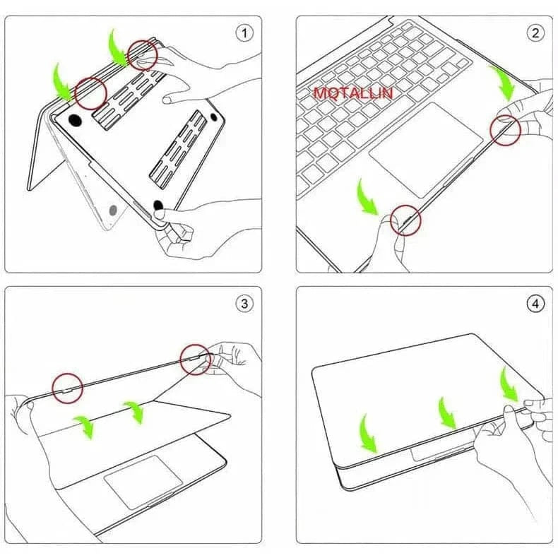 Honeycomb Kickstand TPU Bumper Hard Shell Cover for MacBook Air 13 M2 (2022) | 13 M3 (2024) (13.6-inch) - Ktusu