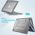 Honeycomb Kickstand TPU Bumper Hard Shell Cover for MacBook Air 13 M2 (2022) | 13 M3 (2024) (13.6-inch) - Ktusu