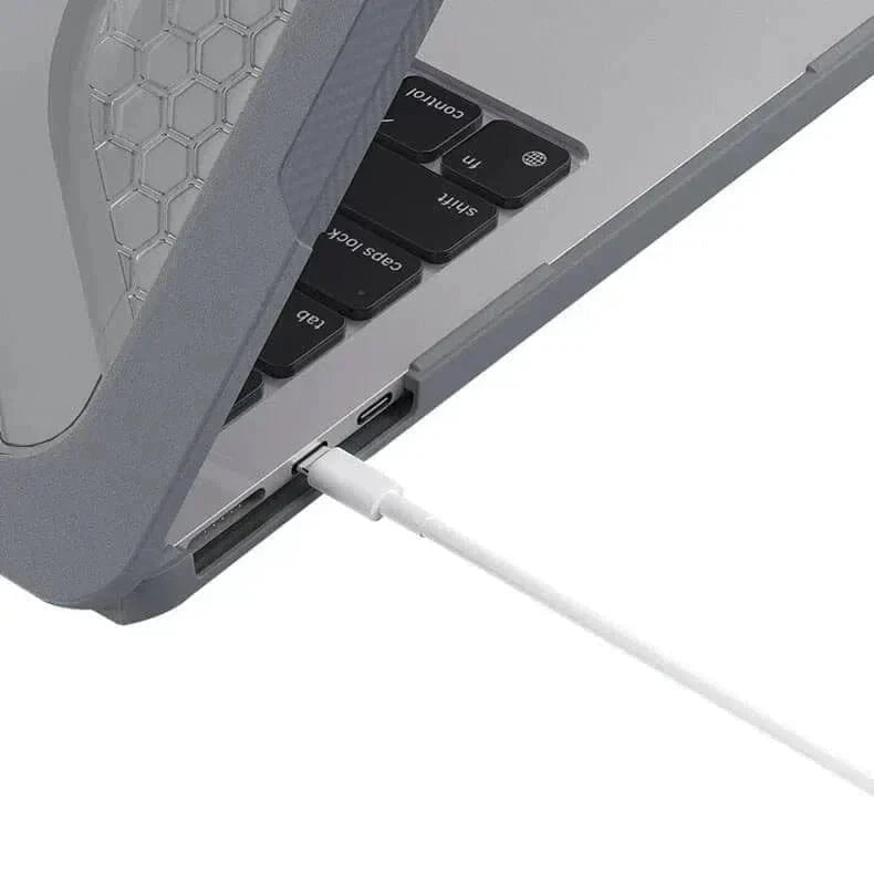 Honeycomb Kickstand TPU Bumper Hard Shell Cover for MacBook Air 13 M2 (2022) | 13 M3 (2024) (13.6-inch) - Ktusu