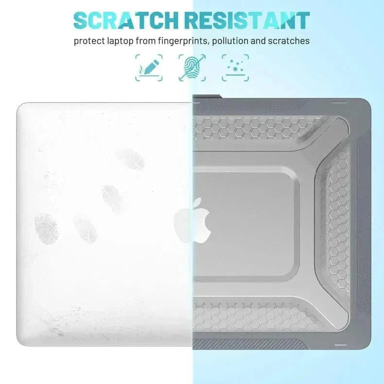 Honeycomb Kickstand TPU Bumper Hard Shell Cover for MacBook Air 13 M2 (2022) | 13 M3 (2024) (13.6-inch) - Ktusu
