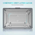 Honeycomb Kickstand TPU Bumper Hard Shell Cover for MacBook Air 13 M2 (2022) | 13 M3 (2024) (13.6-inch) - Ktusu