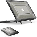 Honeycomb Kickstand TPU Bumper Hard Shell Cover for MacBook Air 13 M2 (2022) | 13 M3 (2024) (13.6-inch) Air 13 M2 (2022) | 13 M3 (2024) (13.6-inch) / Smoke Black - Ktusu