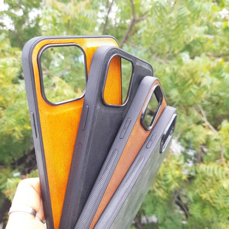 Huanmin Leather Texture Hard Case for iPhone 14 Plus - Ktusu