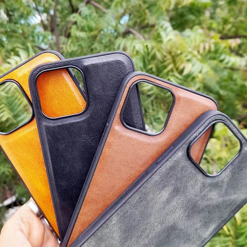 Huanmin Leather Texture Hard Case for iPhone 14 Plus - Ktusu