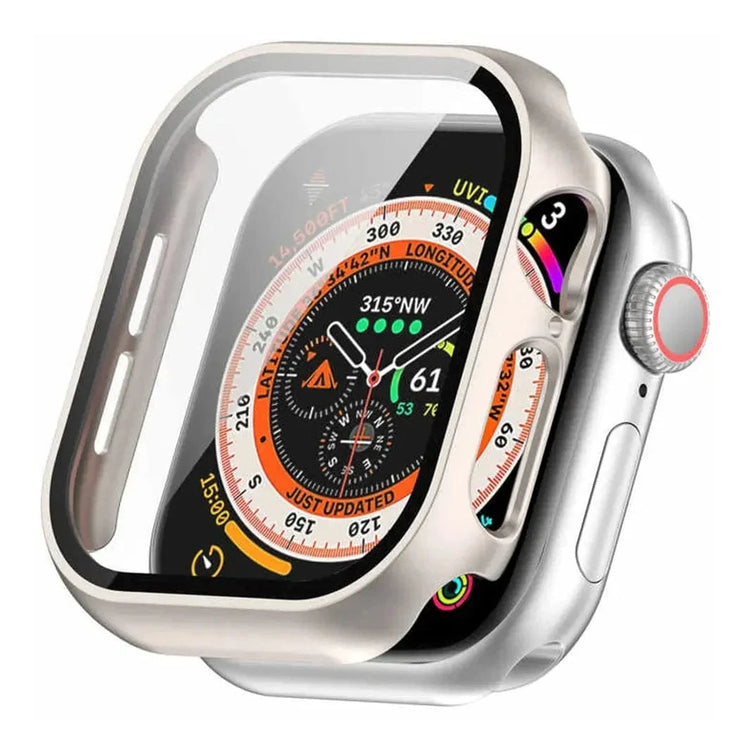 in-build Glass Glossy Cover for Apple Watch 46mm S10 46mm Series 10 / Starlight - Ktusu