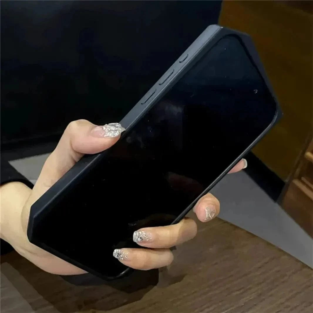 Irregular Border Back Clear Hard Case for iPhone 16 - Ktusu