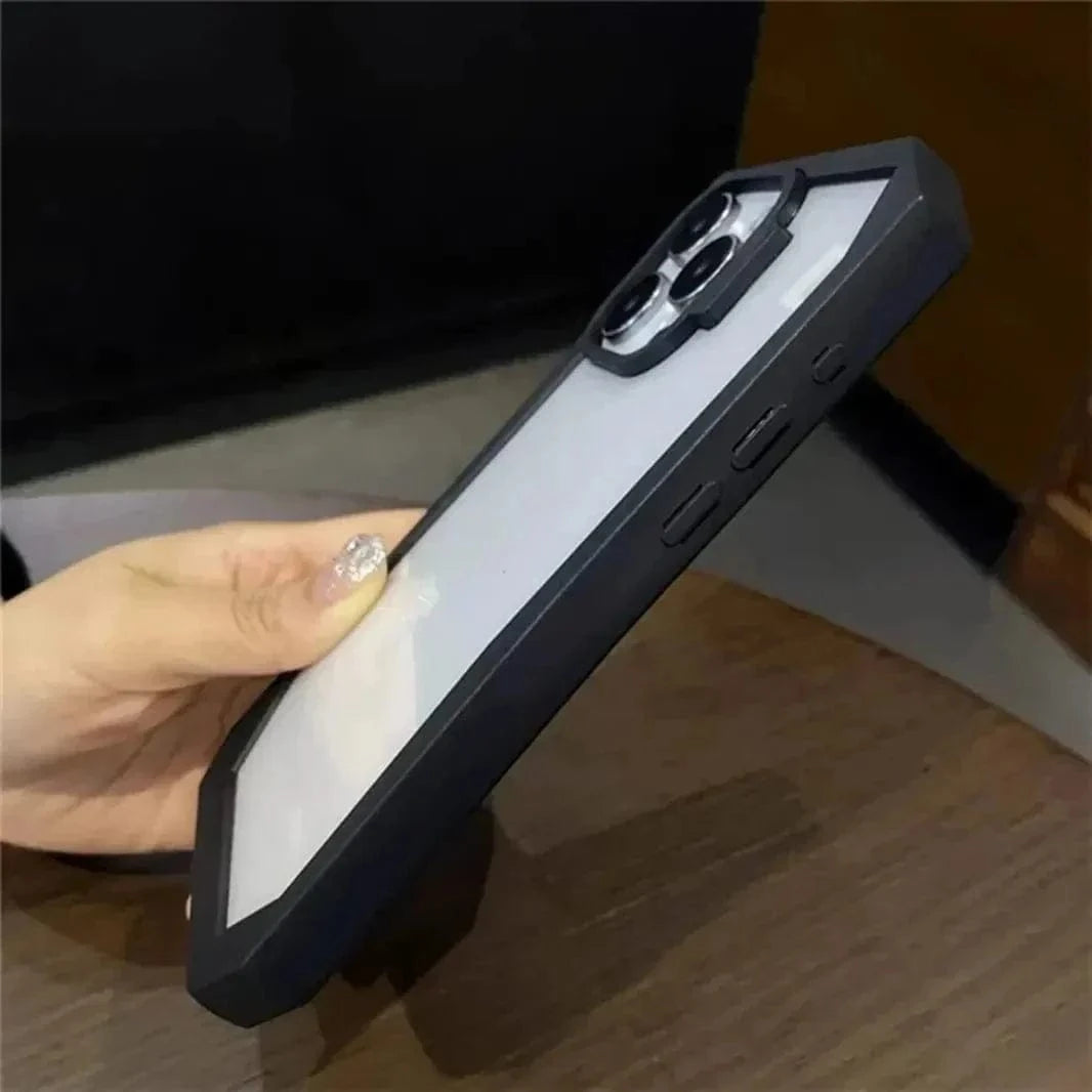 Irregular Border Back Clear Hard Case for iPhone 16 - Ktusu