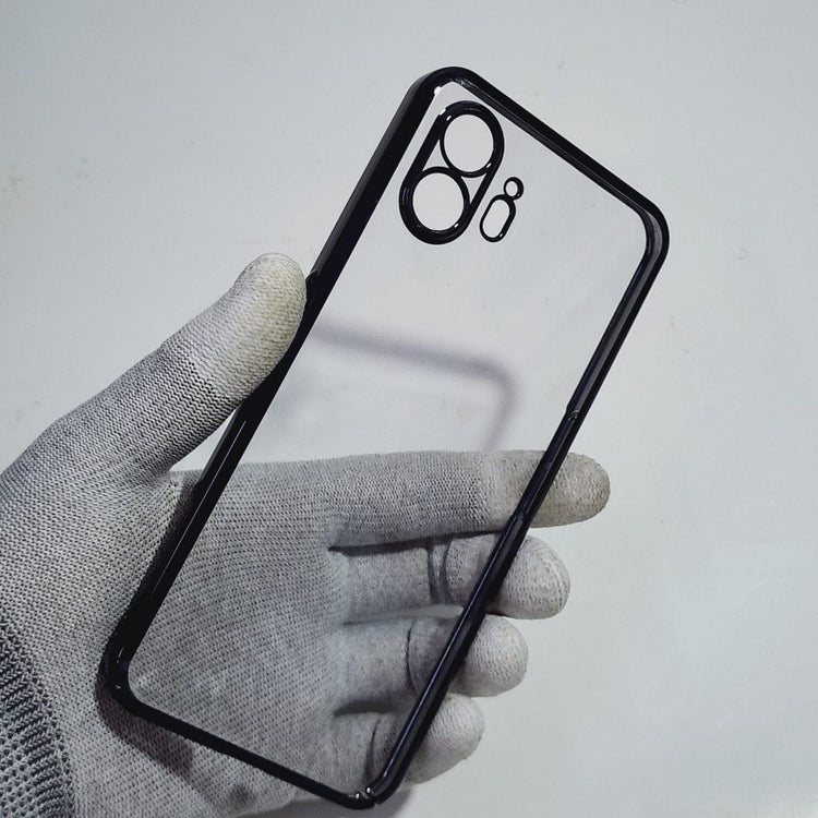 iShock Ultra Thin Clear Shiny Bumper Case for Nothing 2 Nothing 2 / Black - Ktusu