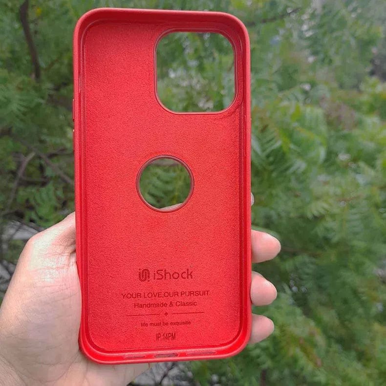 Leather Texture Case With Logo Cut Hard Case for iPhone 14 Pro - Ktusu