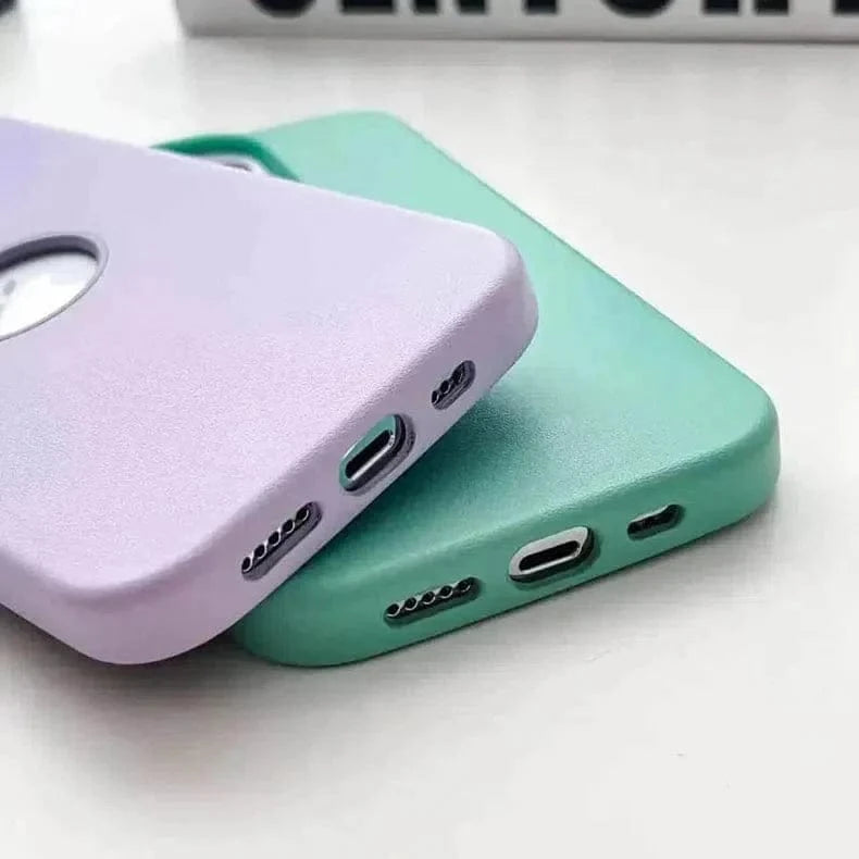 Leather Texture Case With Logo Cut Hard Case for iPhone 14 Pro - Ktusu