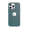 Leather Texture Case With Logo Cut Hard Case for iPhone 14 Pro iPhone 14 Pro / Alpine Green - Ktusu