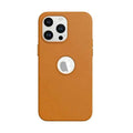 Leather Texture Case With Logo Cut Hard Case for iPhone 14 Pro iPhone 14 Pro / Brown3 - Ktusu