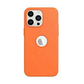 Leather Texture Case With Logo Cut Hard Case for iPhone 14 Pro iPhone 14 Pro / Orange - Ktusu