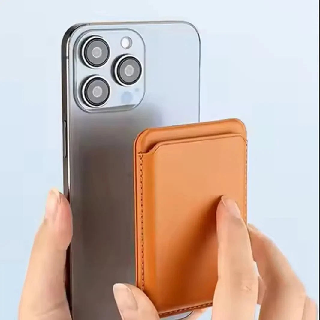 Leather Texture Hidden Stand MagSafe Card Wallet for iPhone - Ktusu