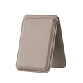 Leather Texture Hidden Stand MagSafe Card Wallet for iPhone Stone Brown - Ktusu