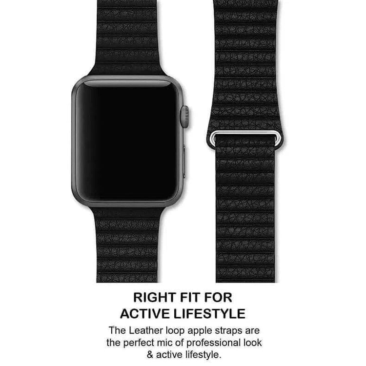 Leather Texture Magnetic Loop for Apple Watch 38 | 40 | 41 | 42mm S10 38 | 40 | 41 | 42mm S10 / Brown - Ktusu
