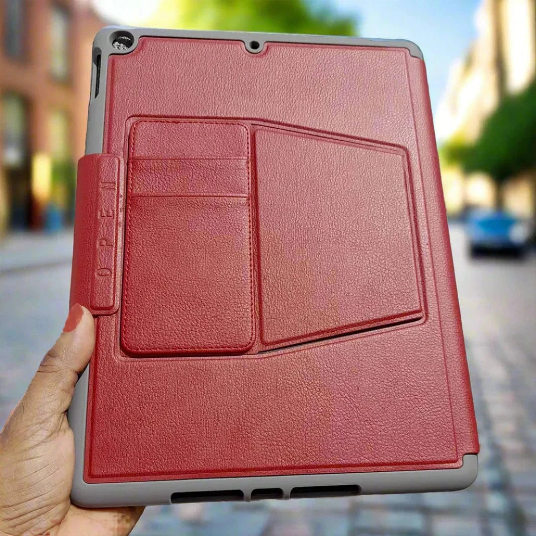 Leather Texture Magnetic Stand Cover for iPad 7 | 8 | 9 (10.2-inch) iPad 7 | 8 | 9 (10.2-inch) / Red - Ktusu