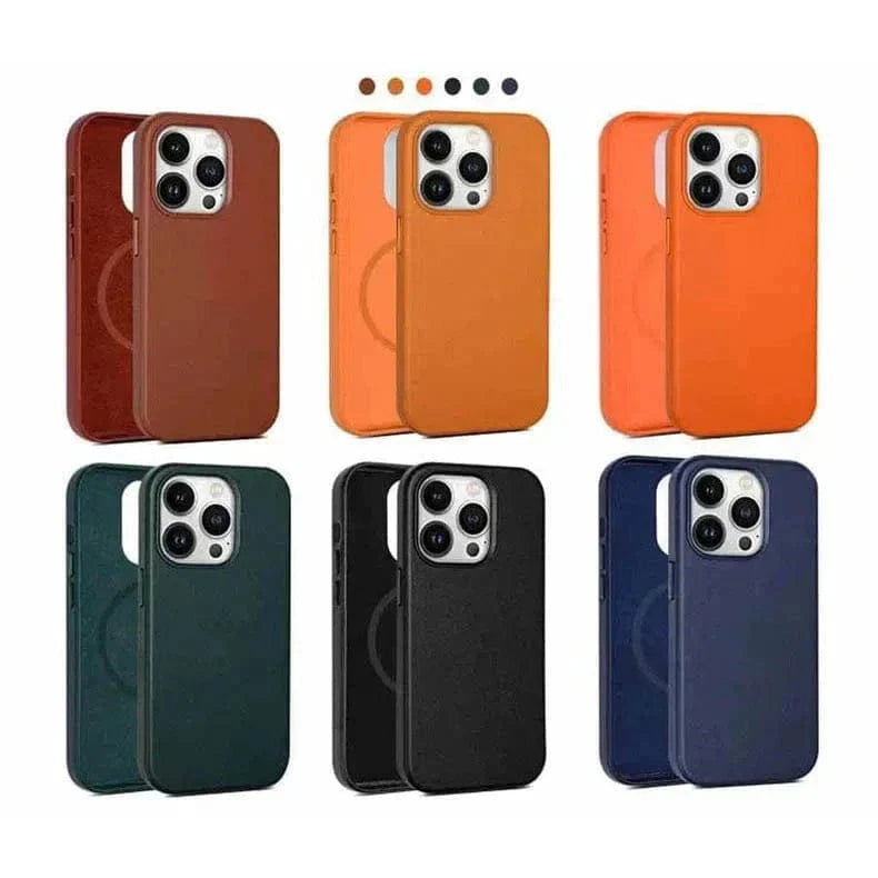 Leather Texture Magsafe Hard Case for iPhone 14 Plus - Ktusu