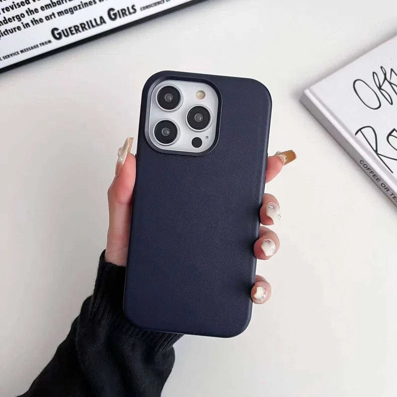Leather Texture Magsafe Hard Case for iPhone 14 Plus - Ktusu