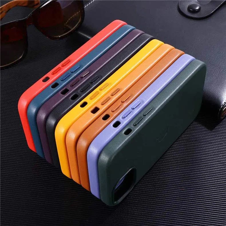 Leather Texture Magsafe Hard Case for iPhone 14 Plus - Ktusu