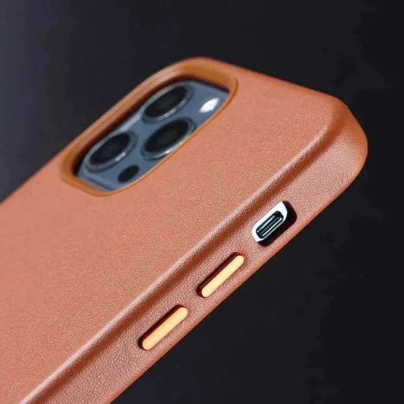 Leather Texture Magsafe Hard Case for iPhone 14 Plus - Ktusu