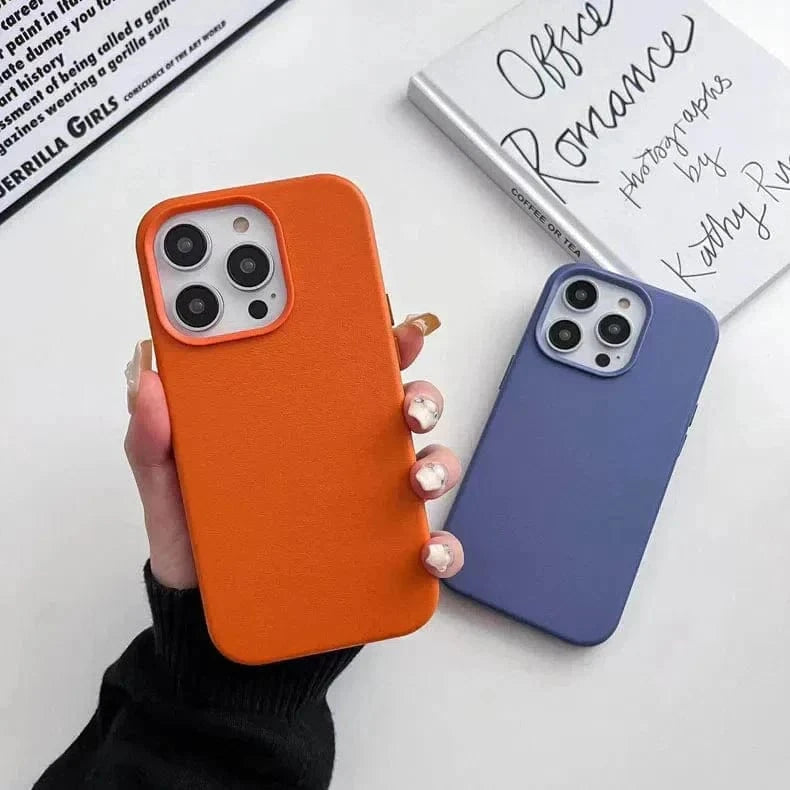 Leather Texture Magsafe Hard Case for iPhone 14 Plus - Ktusu