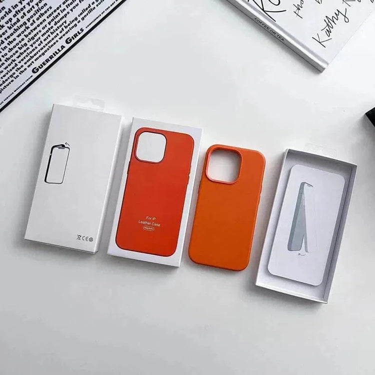 Leather Texture Magsafe Hard Case for iPhone 14 Plus - Ktusu