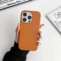 Leather Texture Magsafe Hard Case for iPhone 14 Plus iPhone 14 Plus / Brown / with magsafe - Ktusu