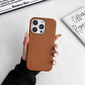 Leather Texture Magsafe Hard Case for iPhone 14 Plus iPhone 14 Plus / Tan Brown / with magsafe - Ktusu