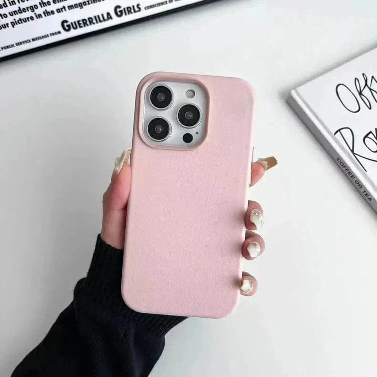 Leather Texture Magsafe Hard Case for iPhone 15 Plus iPhone 15 Plus / Pink / with magsafe - Ktusu