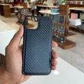 Leather Texture Patterns Case for iPhone 13 Pro Max iPhone 13 Pro Max / Carbon - Ktusu