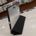 Leather Trifold Stand Transparent Cover for Samsung Tab S9 Plus | Tab S9 FE Plus Samsung Tab S8 Plus | Tab S9 Plus | Tab S9 FE Plus | Tab S10 Plus / Black - Ktusu