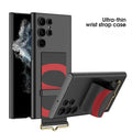 Leather Wrist Strap Holder Camera Protective Case for Samsung s23 ultra Samsung s23 ultra / Black - Ktusu