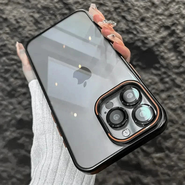Lens Bracket Kickstand Function Hard Case for iPhone 15 iPhone 15 / Black - Ktusu