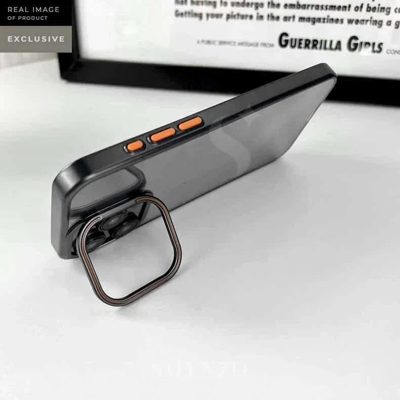 Lens Bracket Kickstand Function Hard Case for iPhone 15 Pro - Ktusu