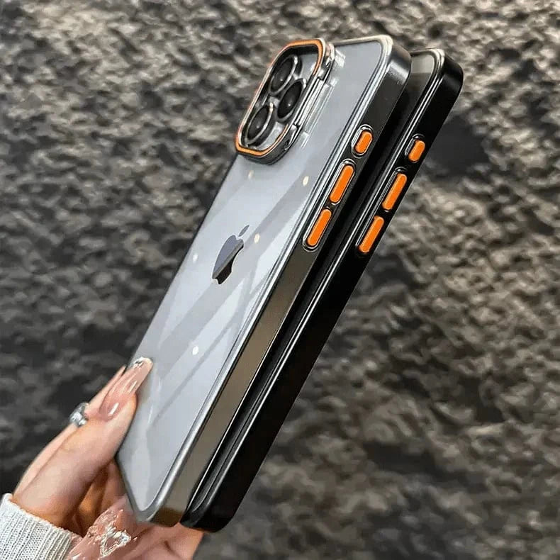Lens Bracket Kickstand Function Hard Case for iPhone 15 Pro Max - Ktusu