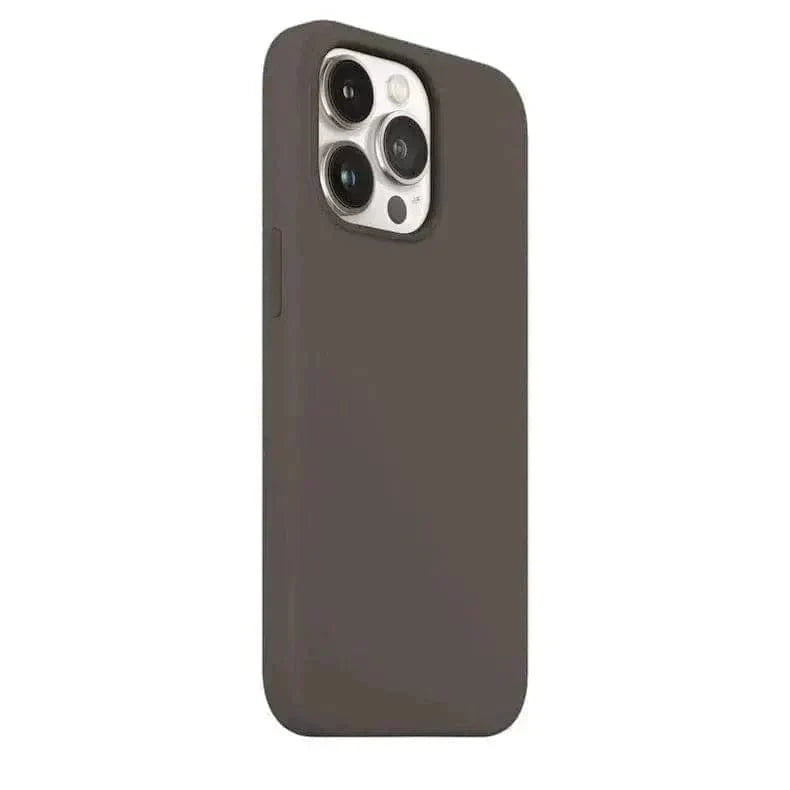 Liquid Silicone inner microfiber Case for iPhone 14 Pro Max iPhone 14 Pro Max / Brownish Grey - Ktusu
