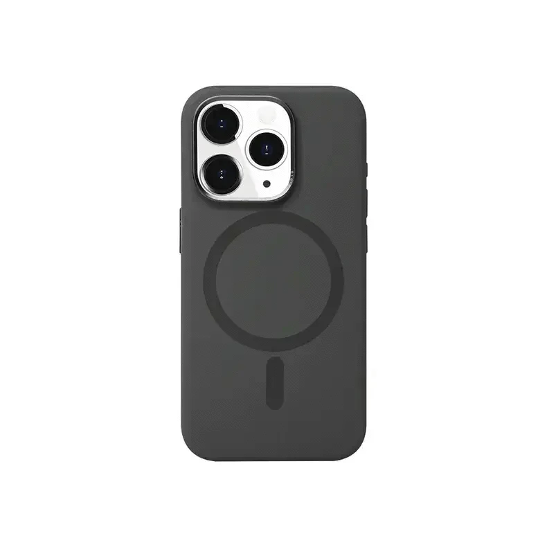 Liquid Silicone Magsafe Hard Case for iPhone 15 Pro Max iPhone 15 Pro Max / Dark Grey / with magsafe - Ktusu