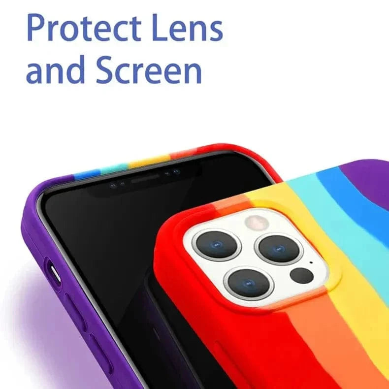 Liquid Silicone Rainbow Case for iPhone 11 Pro Max - Ktusu
