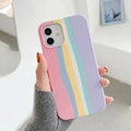 Liquid Silicone Rainbow Case for iPhone 11 Pro Max iPhone 11 Pro Max / Pink Lavender - Ktusu