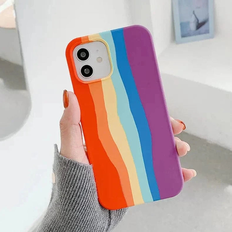 Liquid Silicone Rainbow Case for iPhone 11 Pro Max iPhone 11 Pro Max / Red - Ktusu