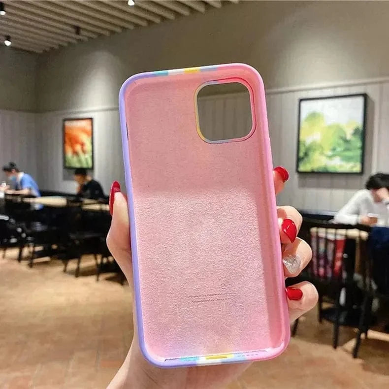 Liquid Silicone Rainbow Case for iPhone 12 Pro Max - Ktusu